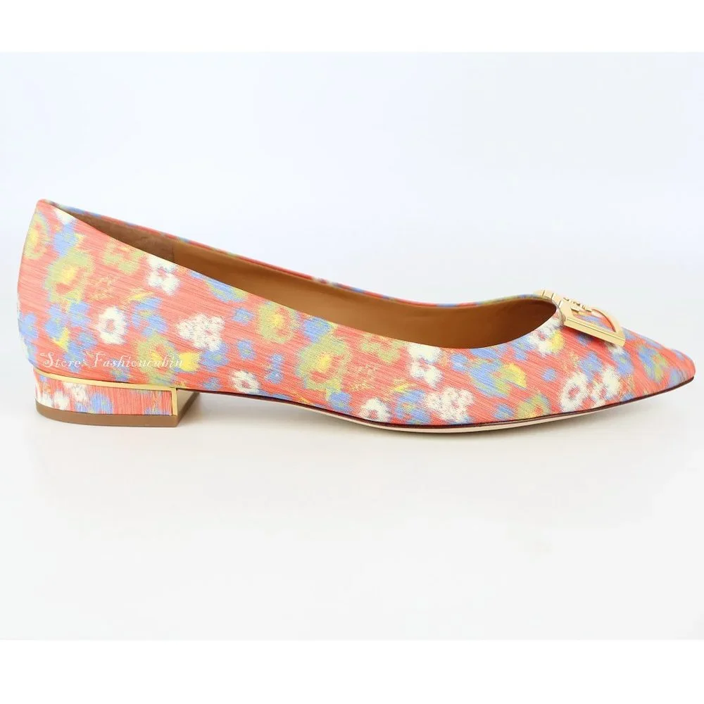 NEW Tory Burch Gigi Floral Ballet Flats, US 10.5M, Pointed Toe